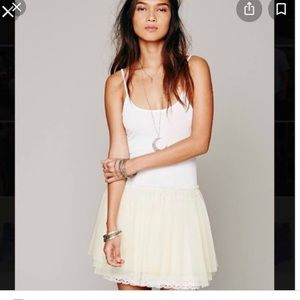Intimately Free People tulle ballerina slip white